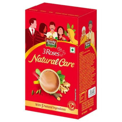Brooke Bond 3 Roses Natural CareTea With Goodness of 5 Natural Ingredients and Ayurvedic Herbs - diocart