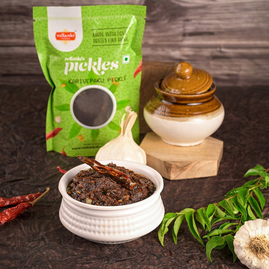 Vellanki Foods - Curry Leaves Pickle / Karee Patte Ka Achaar - Distacart