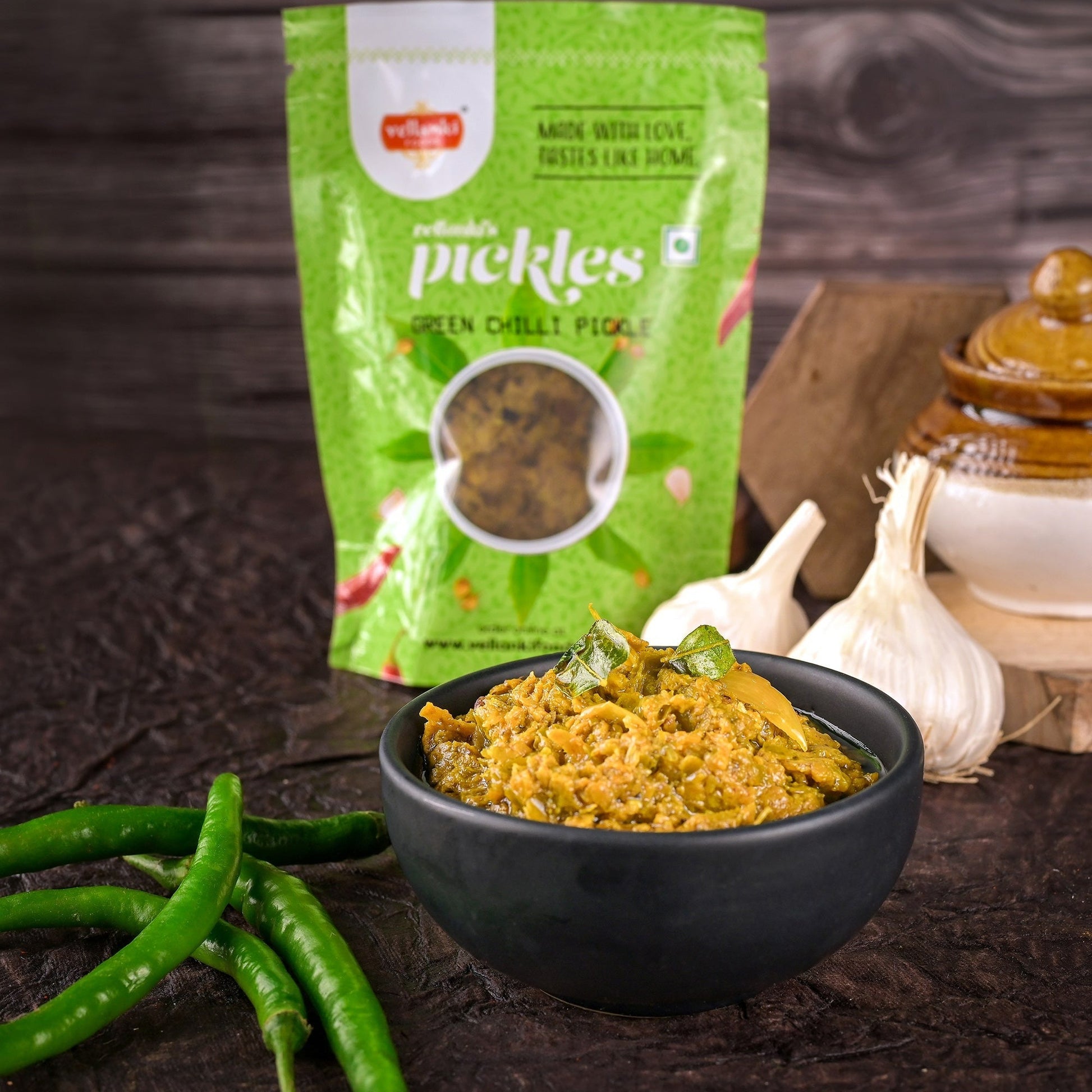 Vellanki Foods - Green Chilli Pickle / Hari Mirch Ka Achaar - Distacart