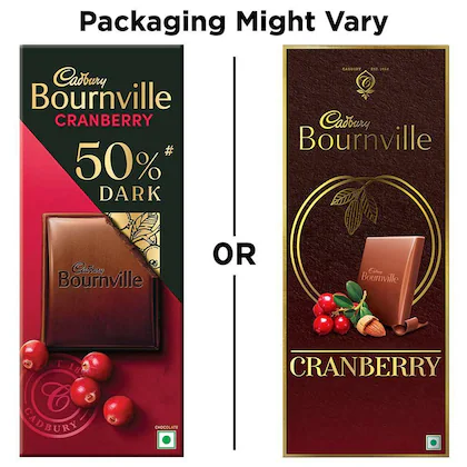 Cadbury Bournville Cranberry Dark Chocolate Bar - Distacart