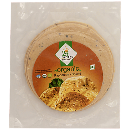24 Mantra Organic Spiced Papad - diocart
