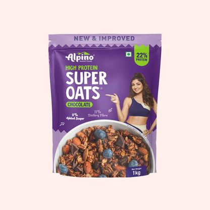 Alpino High Protein Super Rolled Oats Chocolate - Distacart