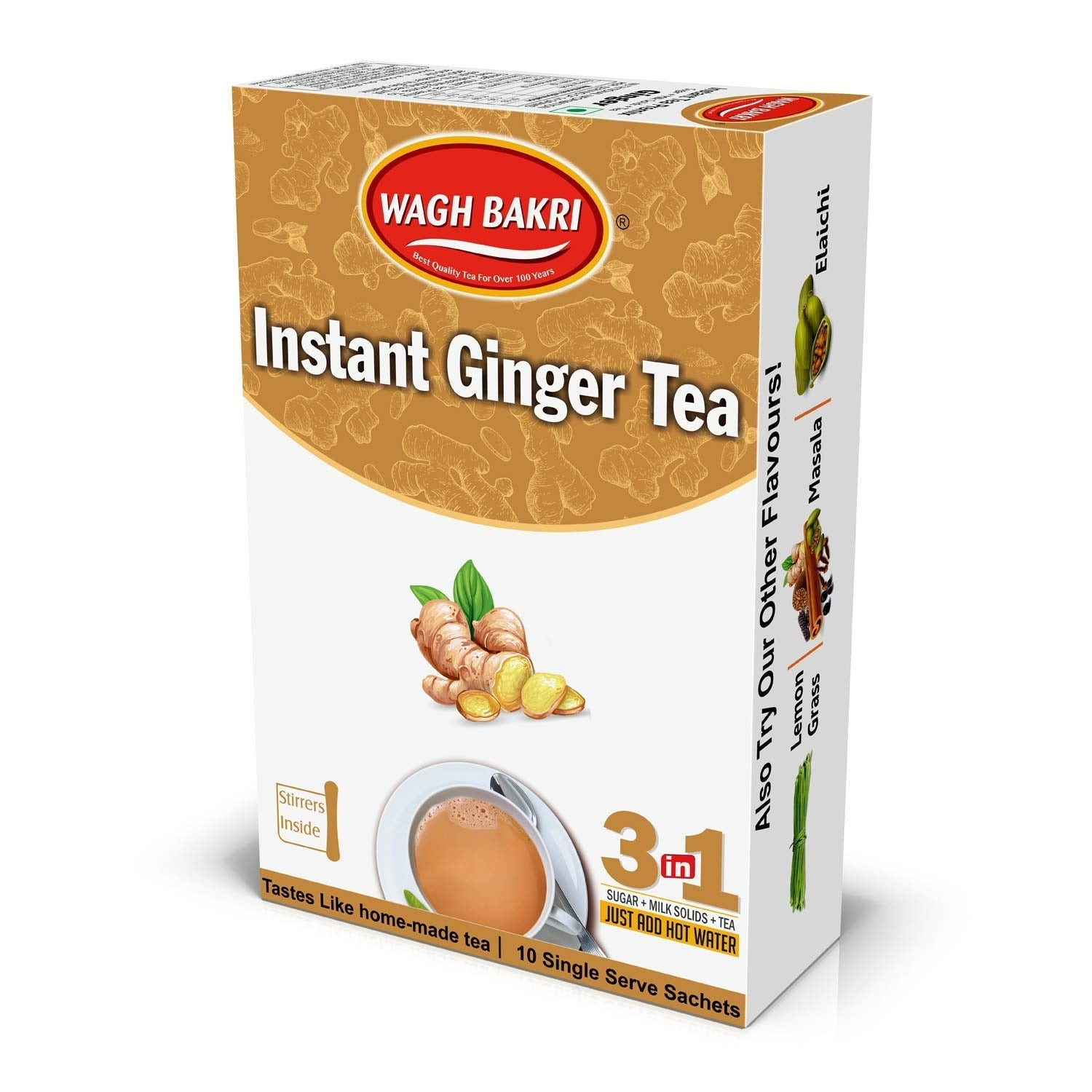 Wagh Bakri Instant Premix Ginger Tea - diocart