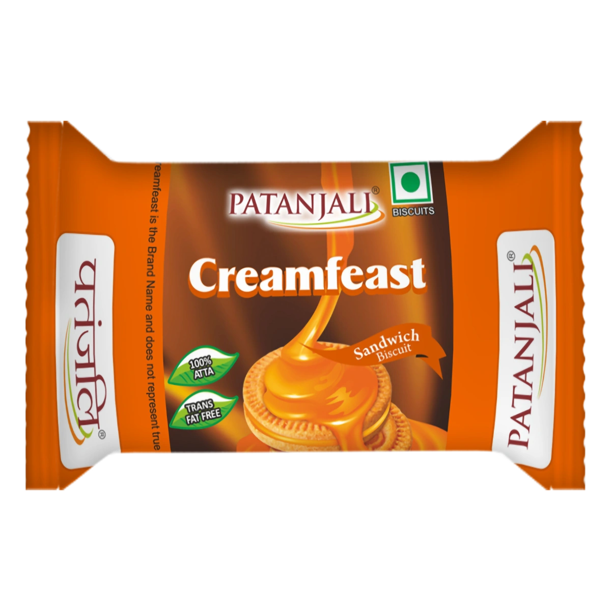 Patanjali Cream Feast Orange Biscuits (Pack of 10) - Distacart