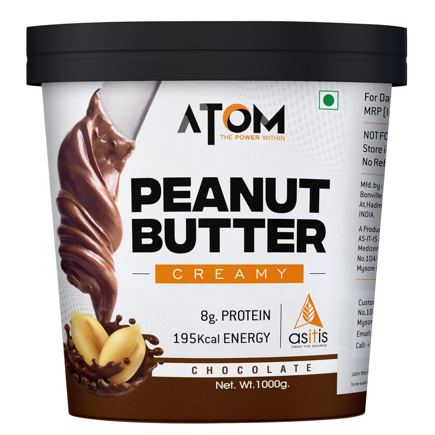 As-It-Is Nutrition Atom Chocolate Peanut Butter Creamy