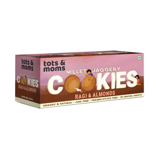 Tots and Moms Millet & Jaggery Cookies with Ragi & Almonds - Distacart