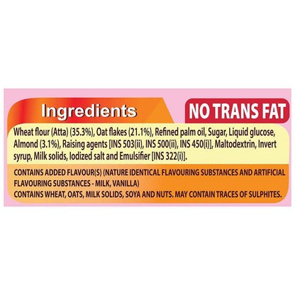 Sunfeast Farmlite Oats and Almonds Ingredients