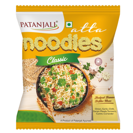 Patanjali Atta Noodles classic 60gm ( Pack of 10) : 