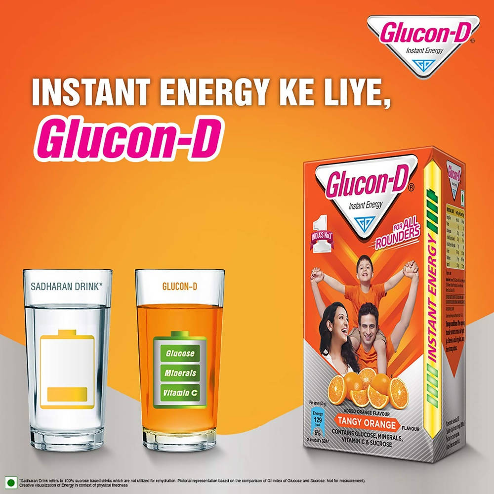 Glucon-D Instant Energy Health Drink - Tangy Orange - Distacart