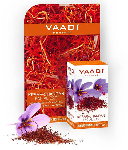 Vaadi Herbals Kesar Chandan Facial Bar With Extract Of Orange Peel - Distacart