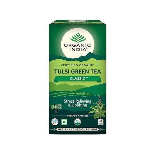 Organic India Tulsi Green Tea Classic 25 Tea bags - diocart