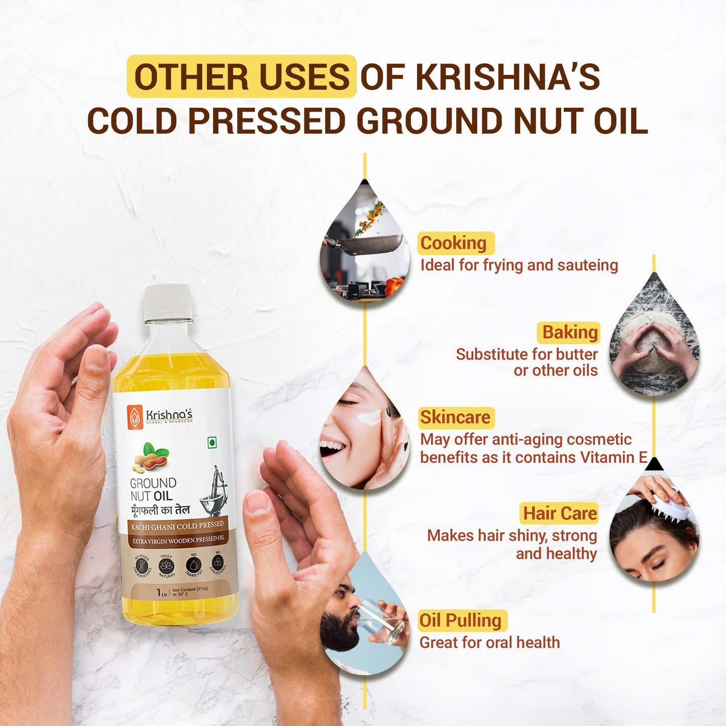 Krishna'S Herbal & Ayurveda Ground Nut Oil