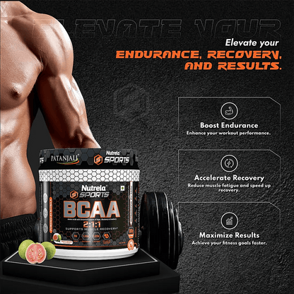 Patanjali Nutrela Sports BCAA Powder Spicy (Guava Flavour)