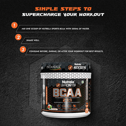 Patanjali Nutrela Sports BCAA Powder Spicy (Guava Flavour)
