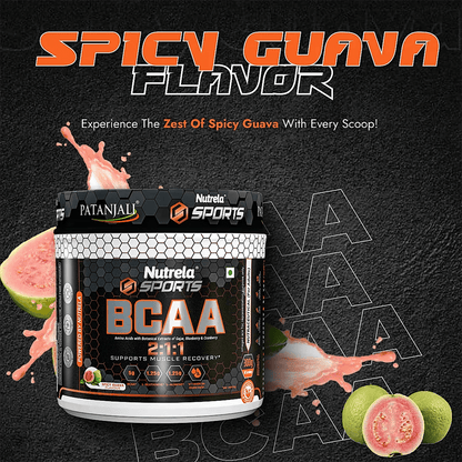 Patanjali Nutrela Sports BCAA Powder Spicy (Guava Flavour)