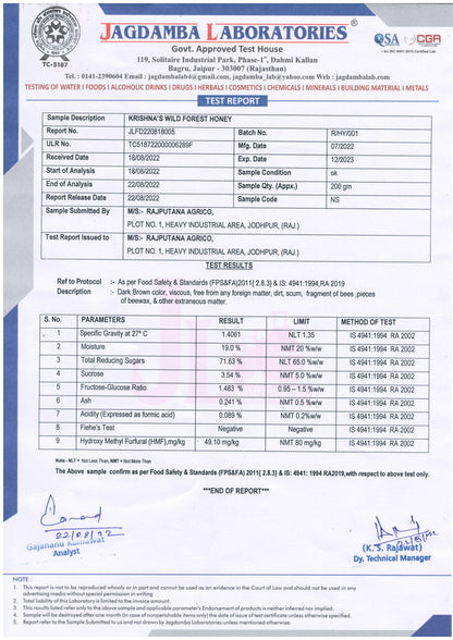 Krishna'S Herbal & Ayurveda Pure Wild Forest Honey