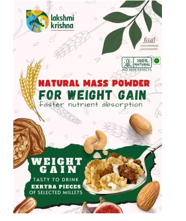 Lakshmi Krishna Naturals Natural Mass Powder For Weight Gain - diocart