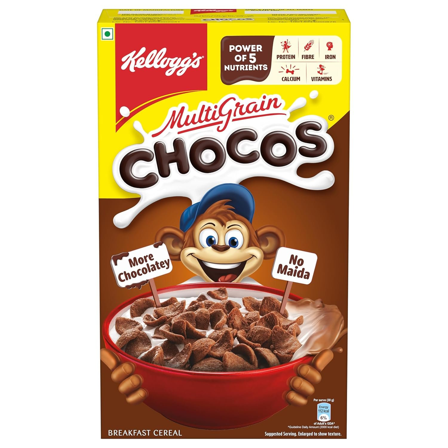 Kellogg's Chocos For Kids, Multigrain Energy, More Chocolatey, Kids Breakfast Cereal - Distacart