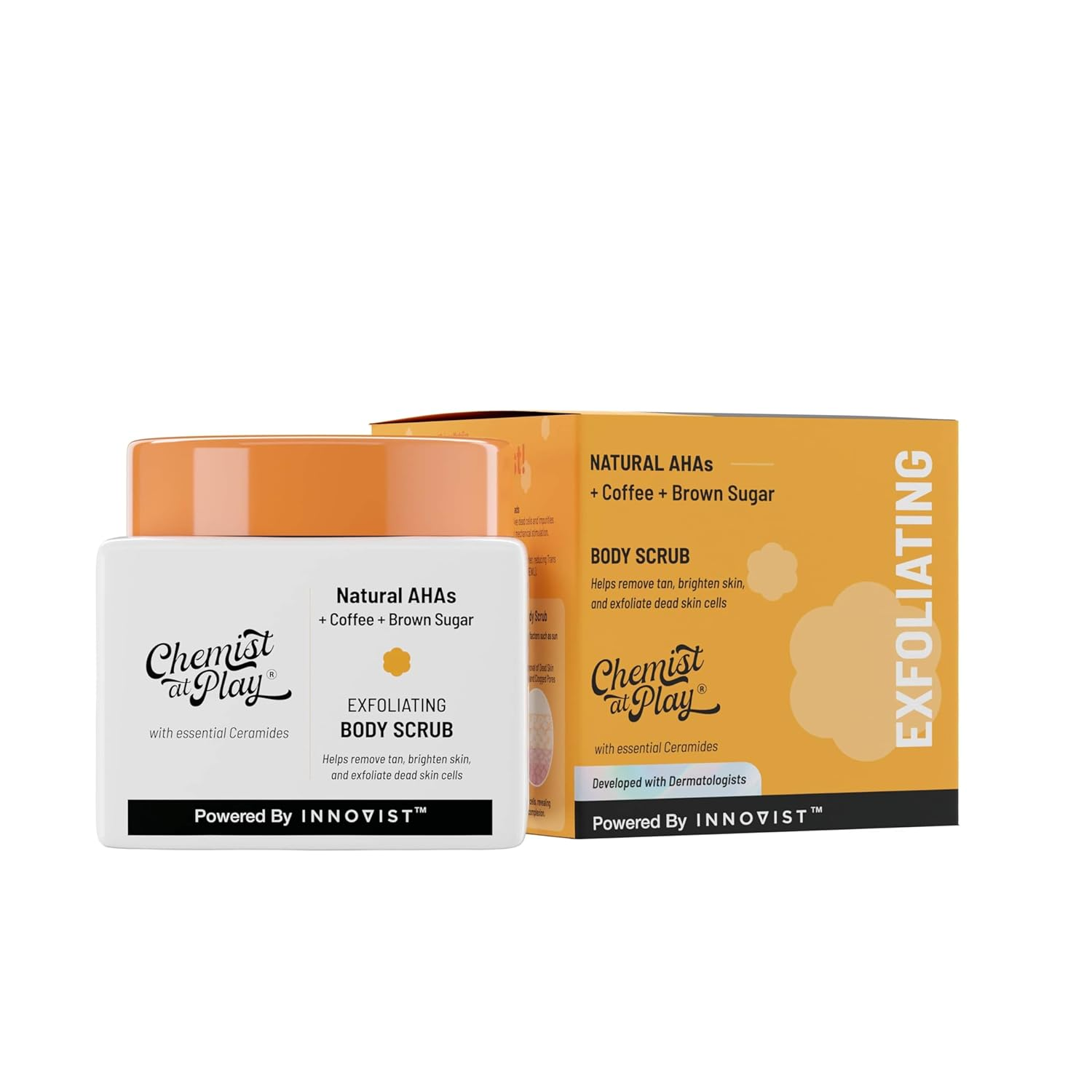 Chemist At Play Exfoliating Body Scrub For Removing Tan & Dead Skin Cells, Men & Women - diocart