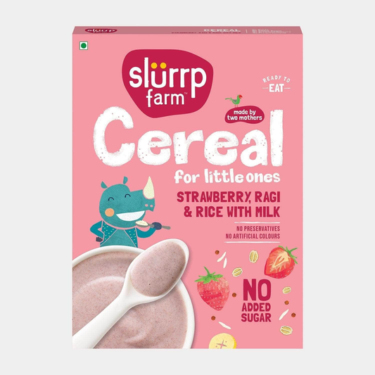 Slurrp Farm Strawberry, Ragi & Rice With Milk Cereal For Little Ones - Distacart