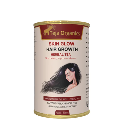 Teja Organics Skin Glow & Hair Growth Herbal Tea - Distacart