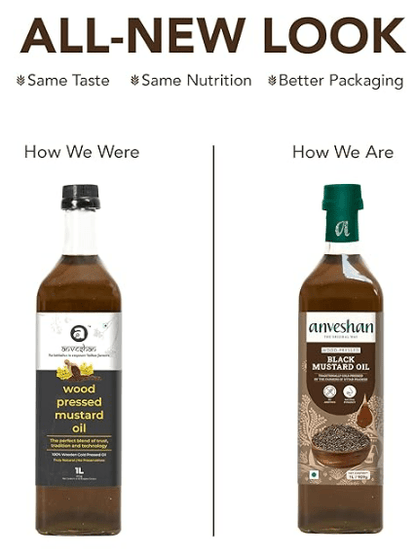 Anveshan Wood Pressed Black Mustard Oil