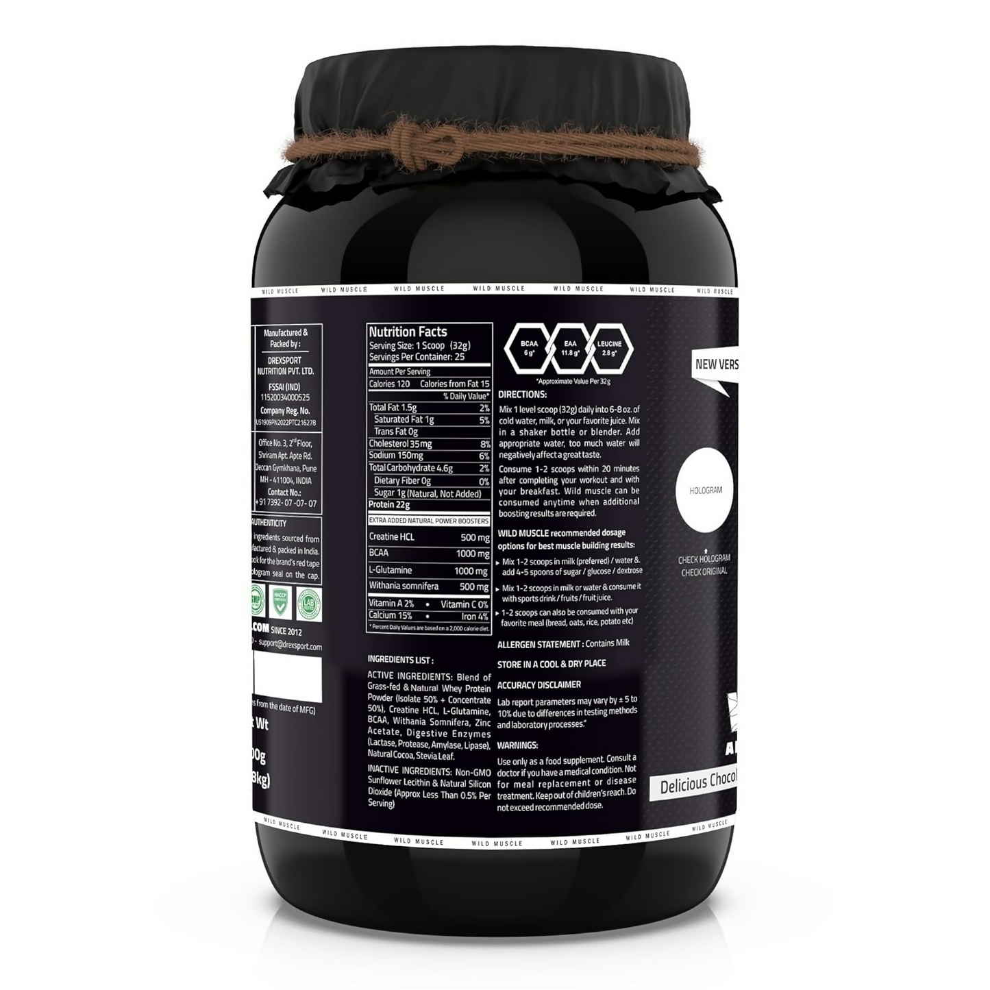 Drexsport Wild Muscle Whey Protein Powder