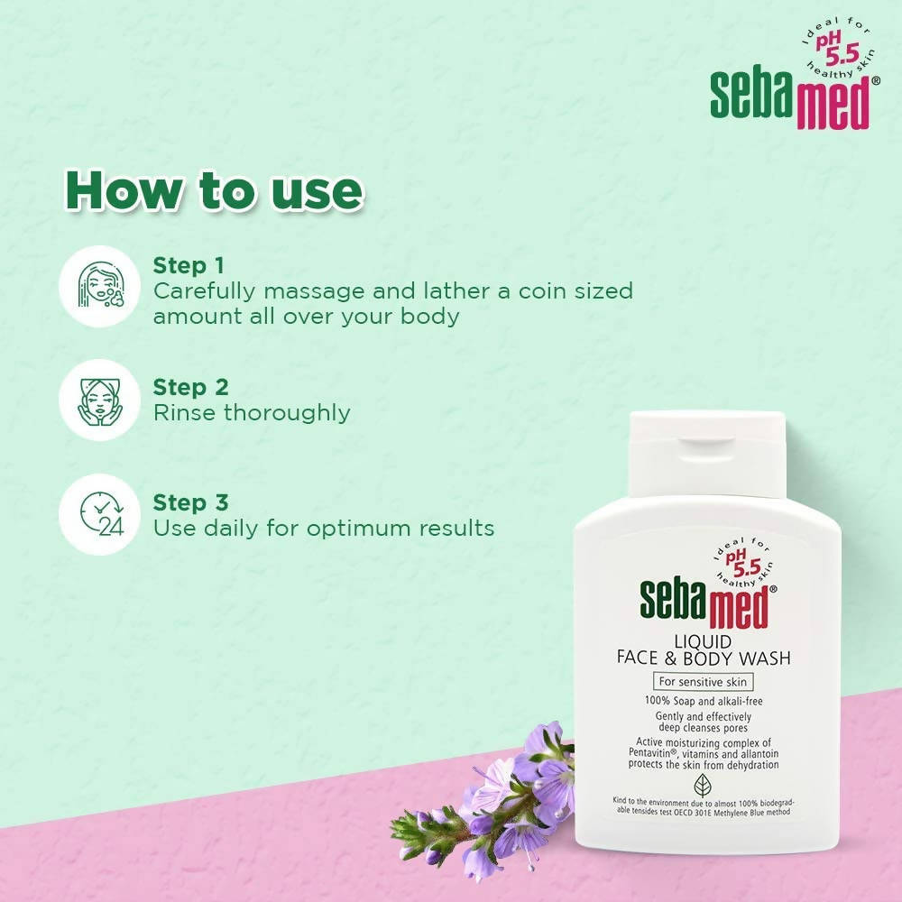 Sebamed Liquid Face And Body Wash use