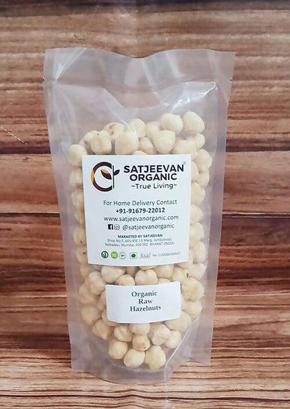 Satjeevan Organic Raw Hazelnuts