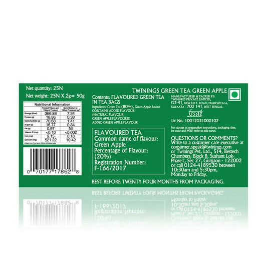 Twinings Green Tea Green Apple Teabags - Distacart