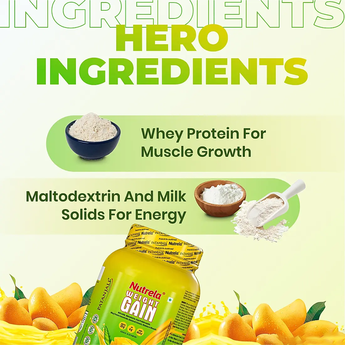 Patanjali Nutrela Weight Gain - Mango Flavour