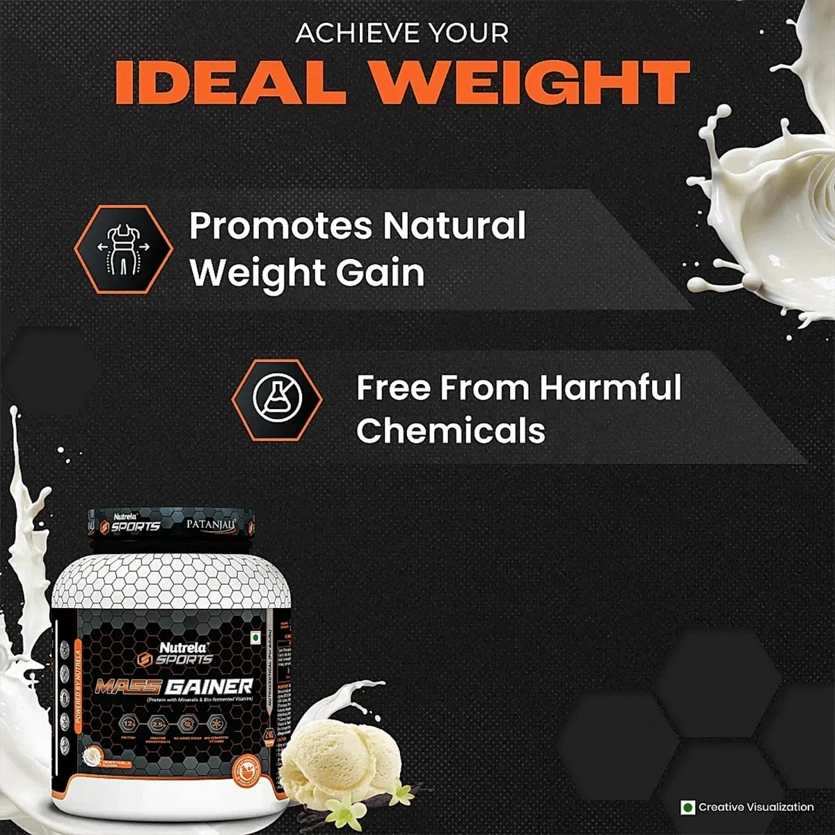 Patanjali Nutrela Sports Mass Gainer (Frvan-ice)