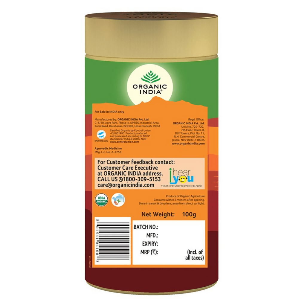 Organic India Tulsi Ginger Green Tea - diocart