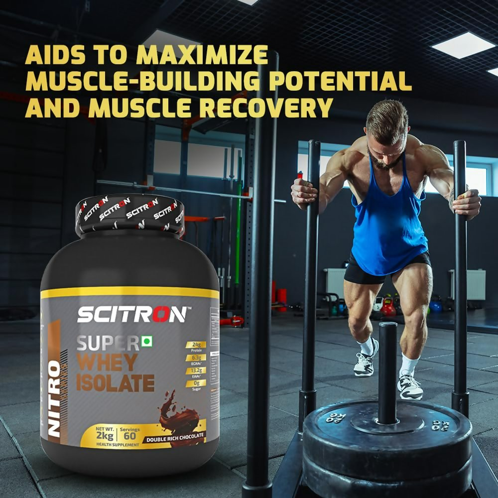 Scitron Super Whey Isolate Protein Powder - Double Rich Chocolate