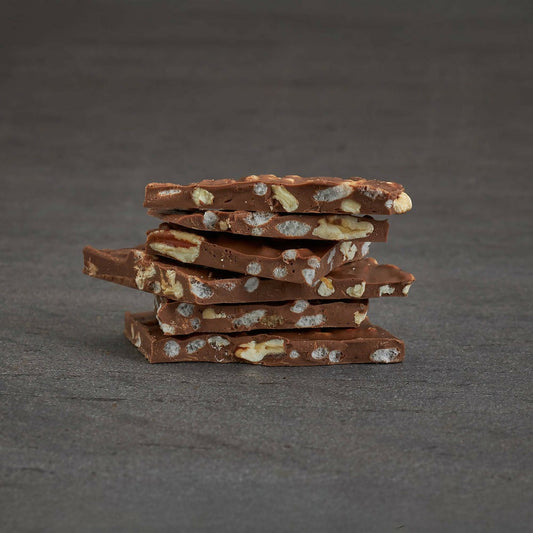 Smoor 35% Pecan and Puffed Rice Chocolate Barks
