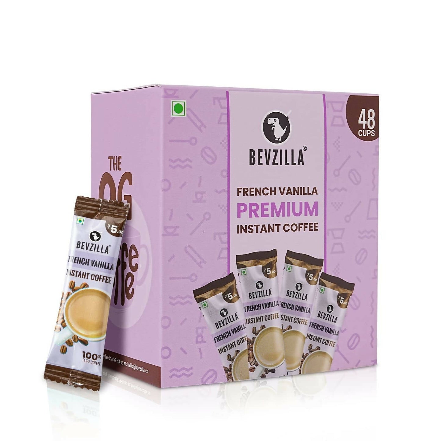 Bevzilla Instant Coffee Powder Sachets (French Vanilla) - Distacart