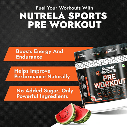 Patanjali Nutrela Sports Pre - Workout-(Watermelon)