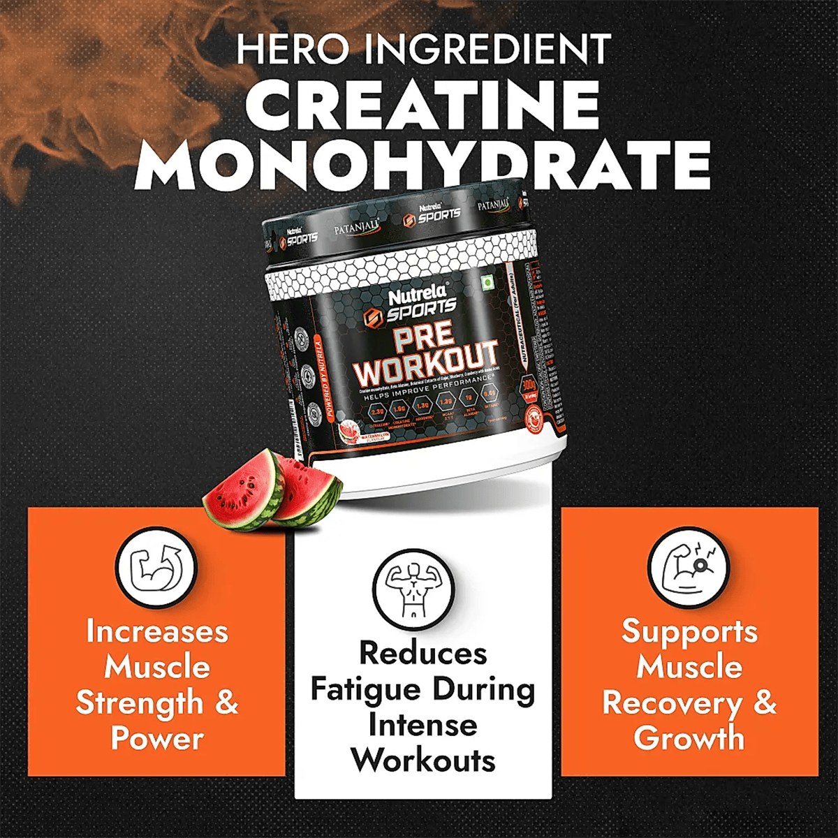 Patanjali Nutrela Sports Pre - Workout-(Watermelon)