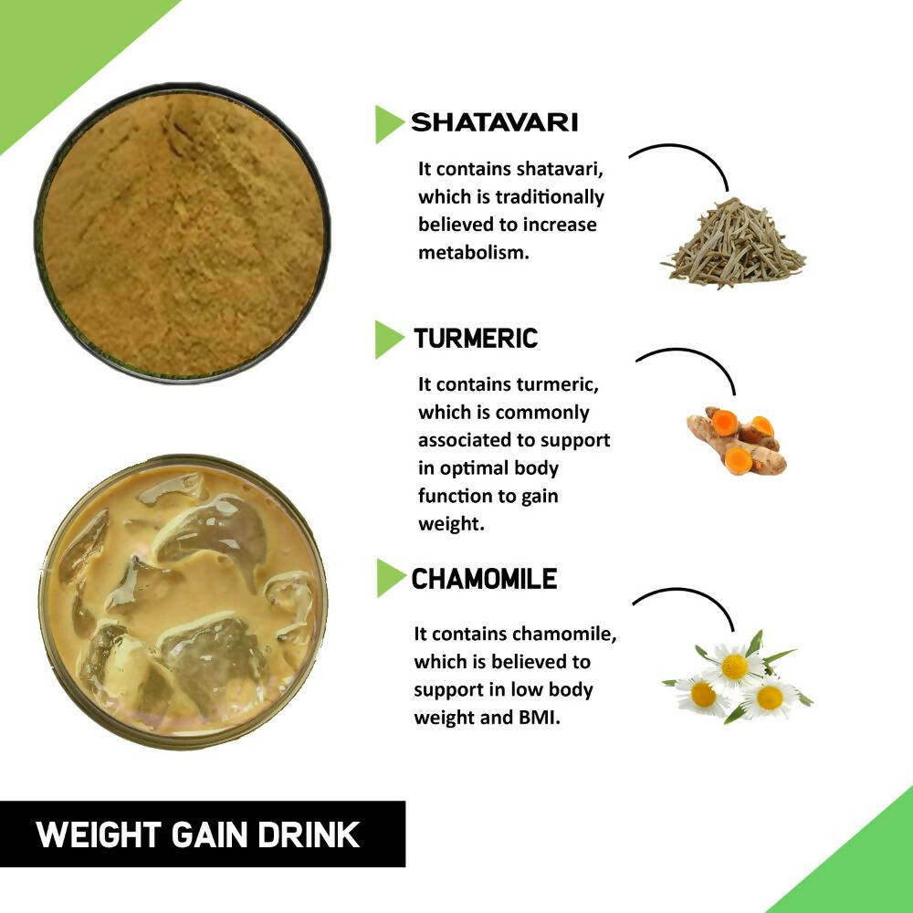 Just Vedic Weight Gain Drink Mix - diocart