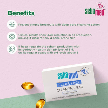 Sebamed Clear Face Cleansing Bar - Distacart