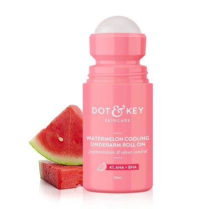 Dot & Key Watermelon Underarm Roll On Deodorant With 4% AHA + BHA