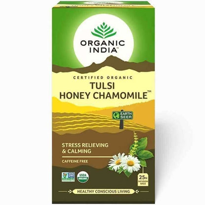 Organic India Tulsi Honey Chamomile 25 Tea Bags - Distacart