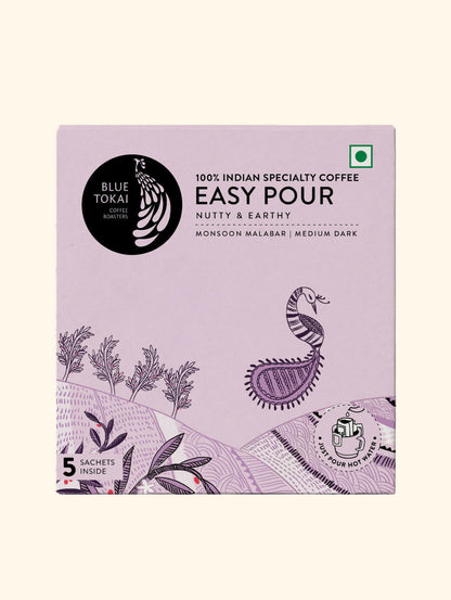 Blue Tokai Monsoon Malabar Medium-Dark Roast Easy Pour Sachets - Distacart