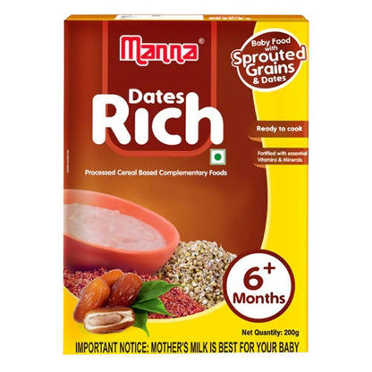 Manna Dates Rich Baby Food With Sprouted Grains & Dates - Distacart