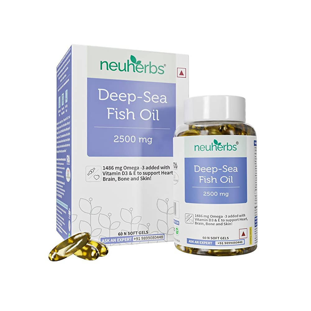 Neuherbs Deep-Sea Omega 3 Fish Oil Softgels - Distacart
