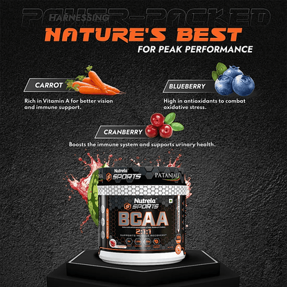 Patanjali Nutrela Sports BCAA Powder (Watermelon Flavour)