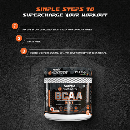 Patanjali Nutrela Sports BCAA Powder (Watermelon Flavour)