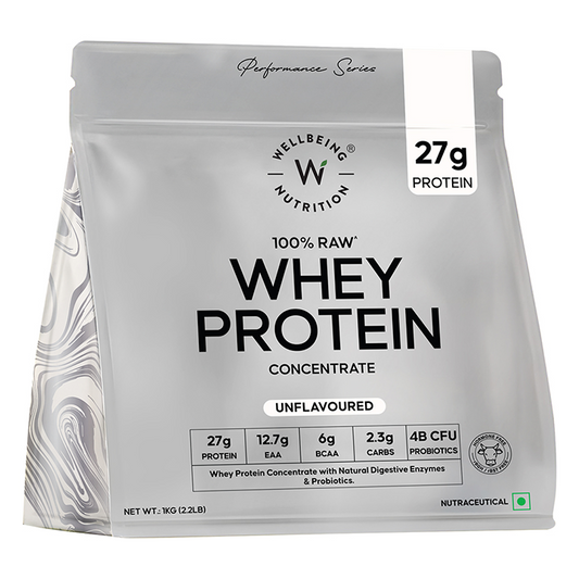 Whey Protein Concentrate 27g | 1kg | 4B CFU Probiotics | Unflavoured