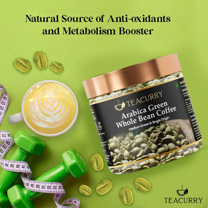 Teacurry Arabica Green Coffee Bean (Raw Whole Beans, 100% Arabica, Unroasted) - Distacart