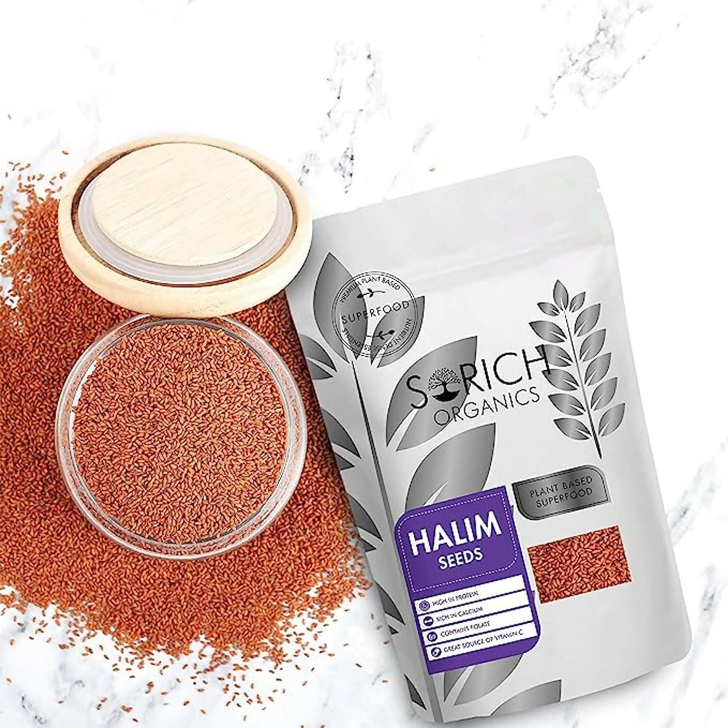 Sorich Organics Raw Halim Seeds (Aliv Seeds) - diocart